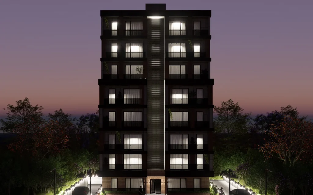 Lilya Kadıköy binasının gece görünümü